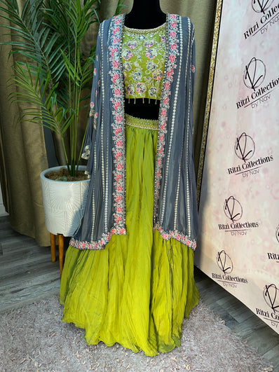 Party wear Lehenga in Green Color - 7735PLH201