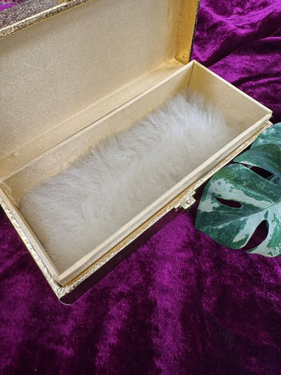 Luxurious Wedding Gift Box – Velvet & Gold-Plated Keepsake Box for Shagun & Jewelry Design 1