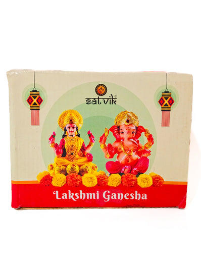 Satvik Lakshmi Ganesha Idol Set – Divine Ganesh Lakshmi Murti for Pooja, Diwali & Home Temple Decor