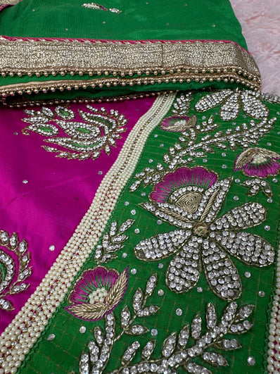 Unstitched Suit Material- 184 Pink