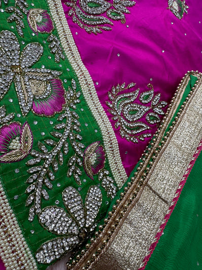 Unstitched Suit Material- 184 Pink