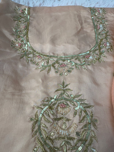 Unstitched Suit Material- 249 Peach