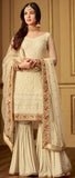 Roma Designer Sharara Suit - Off-White