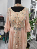 Party wear Sharara suit in Peach  Color --PSH47