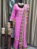 Designer Partywear Readymade Palazzo Suit in Orchid Pink