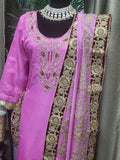 PPZ23 Designer Partywear Readymade Palazzo Suit in Orchid Pink
