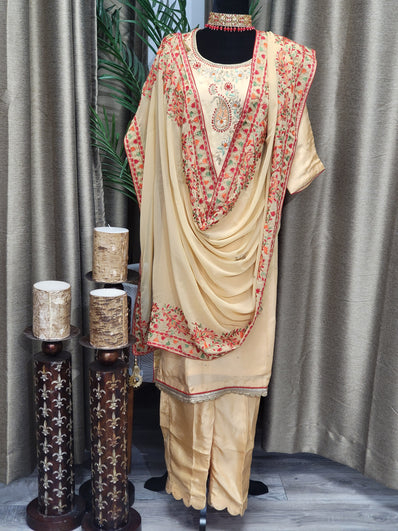 PPZ21 Designer Partywear Readymade Palazzo Suit