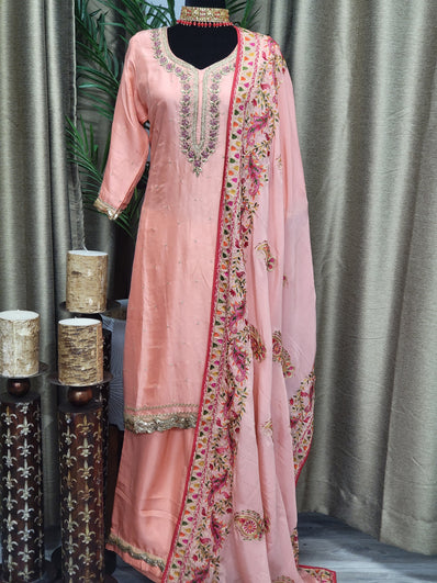 PPZ21 Designer Partywear Readymade Palazzo Suit