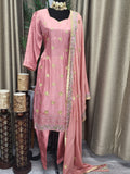 PSL23 Partywear Suit in Light Coral color with Salwar