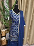 Party wear Sharara suit in Navy  Color