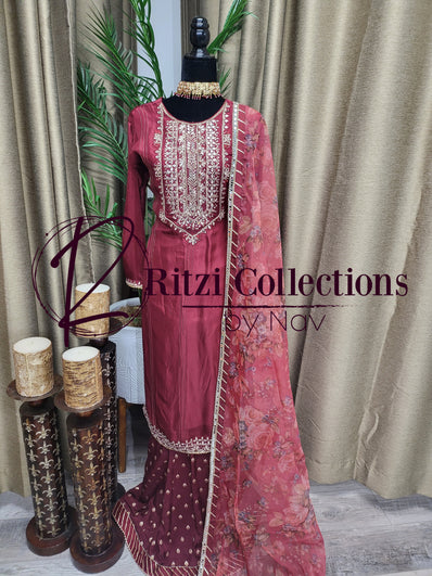 Party wear Lehenga in Maroon  Color