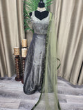 PLH58 Party wear Lehenga in Olive Green  Color