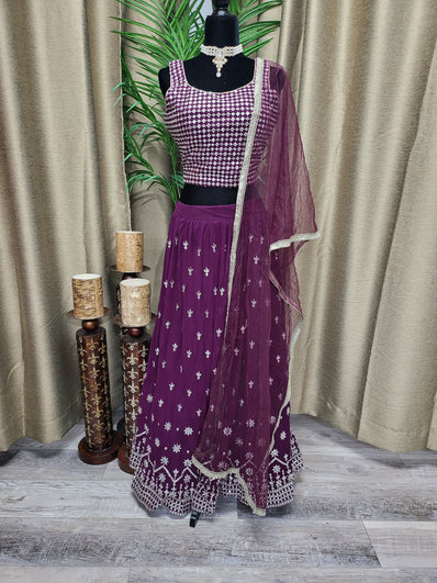 Party wear Lehenga in Purple Color