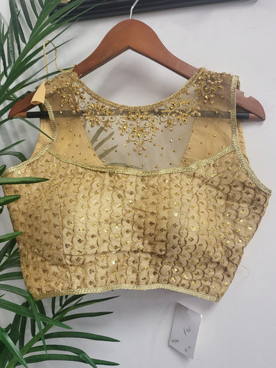 Party wear Blouse in Gold Color --PBL7