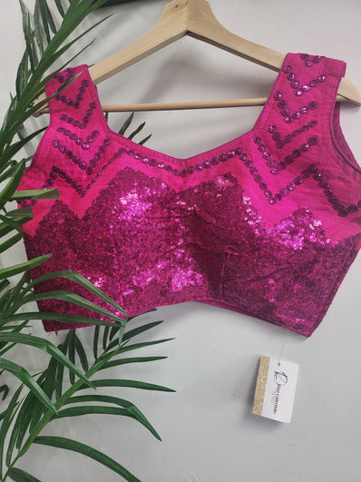 Party wear Blouse in Magenta  Color --PBL2