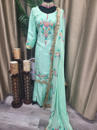 SPZ2 Palazzo Suit in Light Green