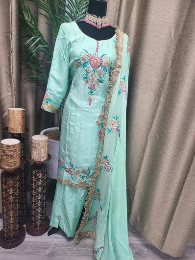 SPZ2 Palazzo Suit in Light Green