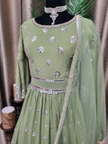 Party wear Anarkali Suit in Dark Khaki  Color --PAK6