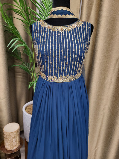 Party wear Dresses in Blue Color