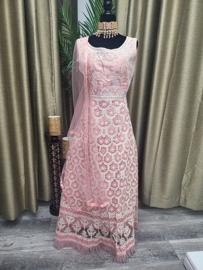 Party wear Dresses in Misty Rose  Color