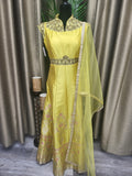 Party wear Dresses in Yellow Color --PDR8