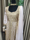 Party wear Anarkali Suit in Antique White  Color