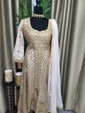 Party wear Anarkali Suit in Antique White  Color --PAK17