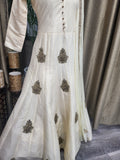 Party wear Anarkali Suit in IVORY  Color