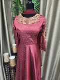 Party wear Anarkali Suit in Burgundy  Color