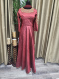 Party wear Anarkali Suit in Burgundy  Color