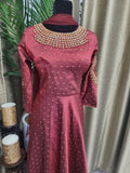 Party wear Anarkali Suit in Burgundy  Color