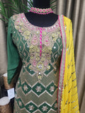 Party wear Sharara suit in Green Color --PSH46