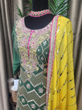 Party wear Sharara suit in Green Color --PSH46