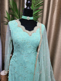 Party wear Sharara suit in Aquamarine  Color --PSH41
