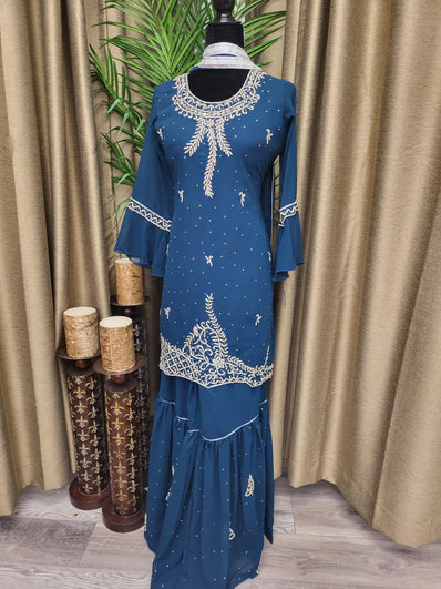 PSH26 Georgette Sharara Suit
