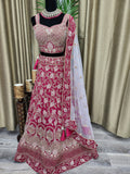Party wear Lehenga in Magenta Color --PLH70