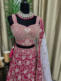 Party wear Lehenga in Magenta Color