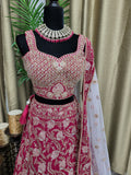Party wear Lehenga in Magenta Color --PLH70