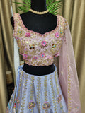 Party wear Lehenga in Pink-Purple  Color --PLH69