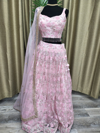 Party wear Lehenga in Pink Color