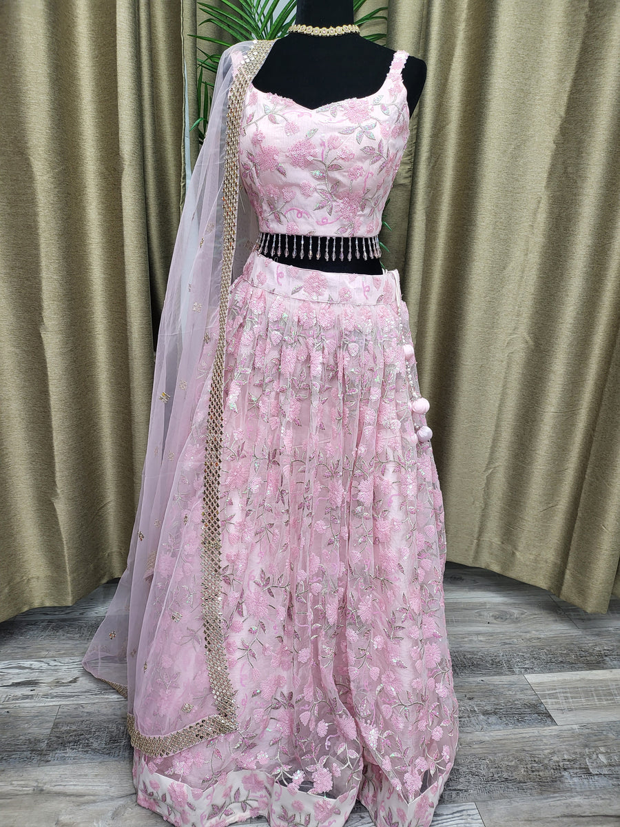 Party wear Lehenga in Pink Color --PLH68