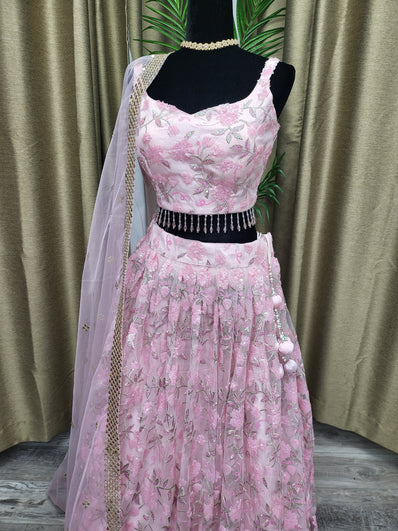 Party wear Lehenga in Pink Color