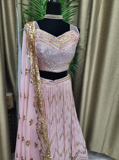 Party wear Lehenga in Pink Color