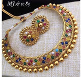 Sunshine Choker with Stud Earrings - Multicolour