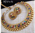 Sunshine Choker with Stud Earrings - Multicolour