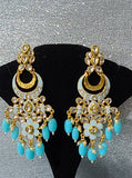 Jeeva Meenakari Earrings- Baby Blue