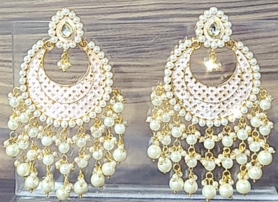 Roza Meenakari Chandbali Earring
