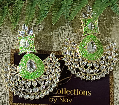 Avni Meenakari Earrings -Bamboo