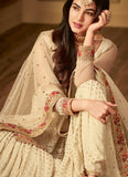 Roma Designer Sharara Suit- Peach