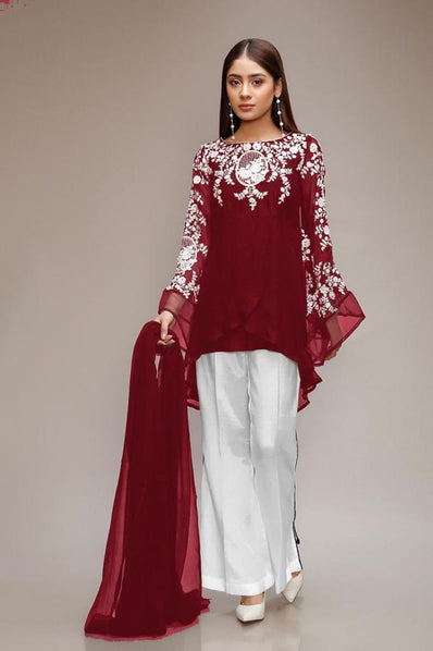 Cleo Readymade Kurti set - Maroon